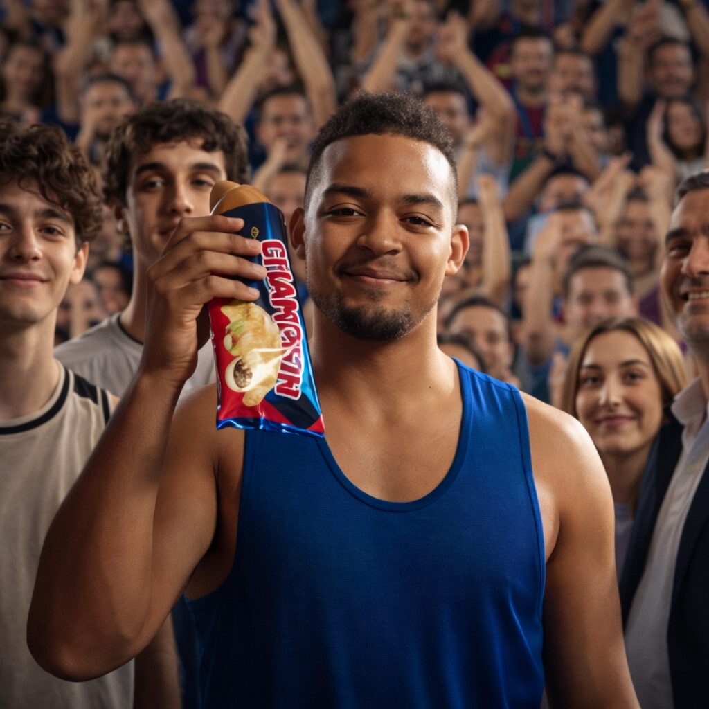 ΤΟΤΤΗΣ – Bingo | Νέος brand ambassador του κρουασάν «Champion» από τον χώρο του στίβου 1 Ο Καραλής κρατά ένα κρουασάν Champion της ΤΟΤΤΗΣ